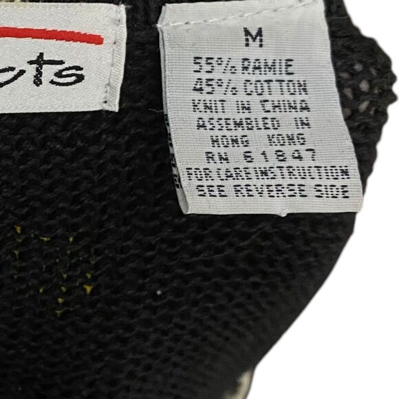 Vtg Talbots Cardigan Sweater Womens M Black Academia V-Neck Cozy Slouchy Preppy - Picture 9 of 10